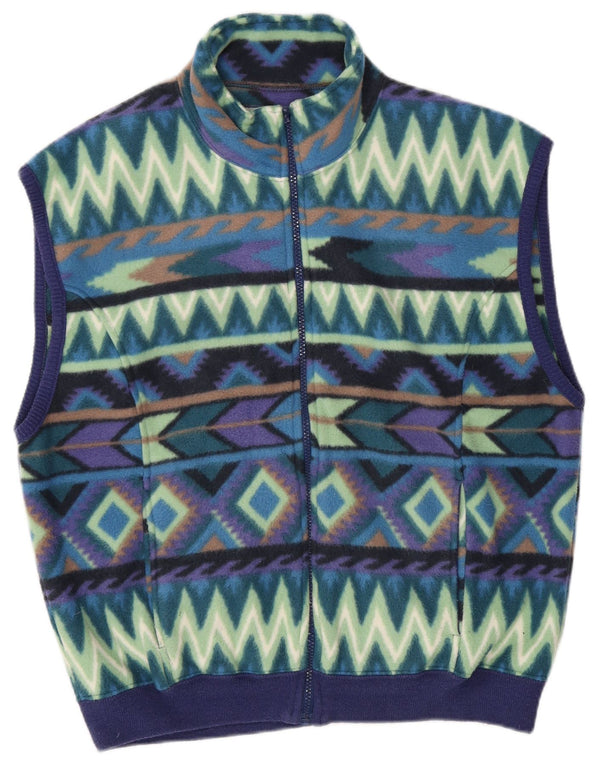 Sevres Mens Fleece Gilet Pequeno Poliéster Geométrico Multicolorido