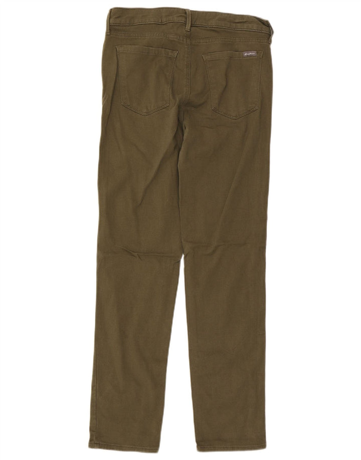 Calça feminina casual fina Eddie Bauer EUA 8 médio W28 L29 cáqui