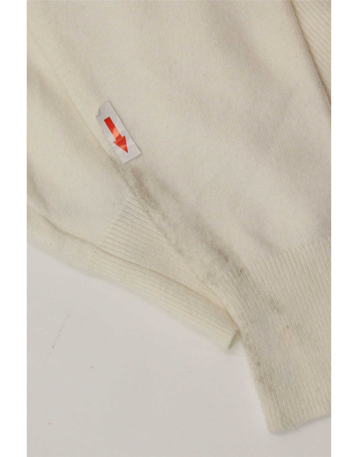 Suéter cardigã feminino Marks & Spencer Reino Unido 14 médio off white viscose