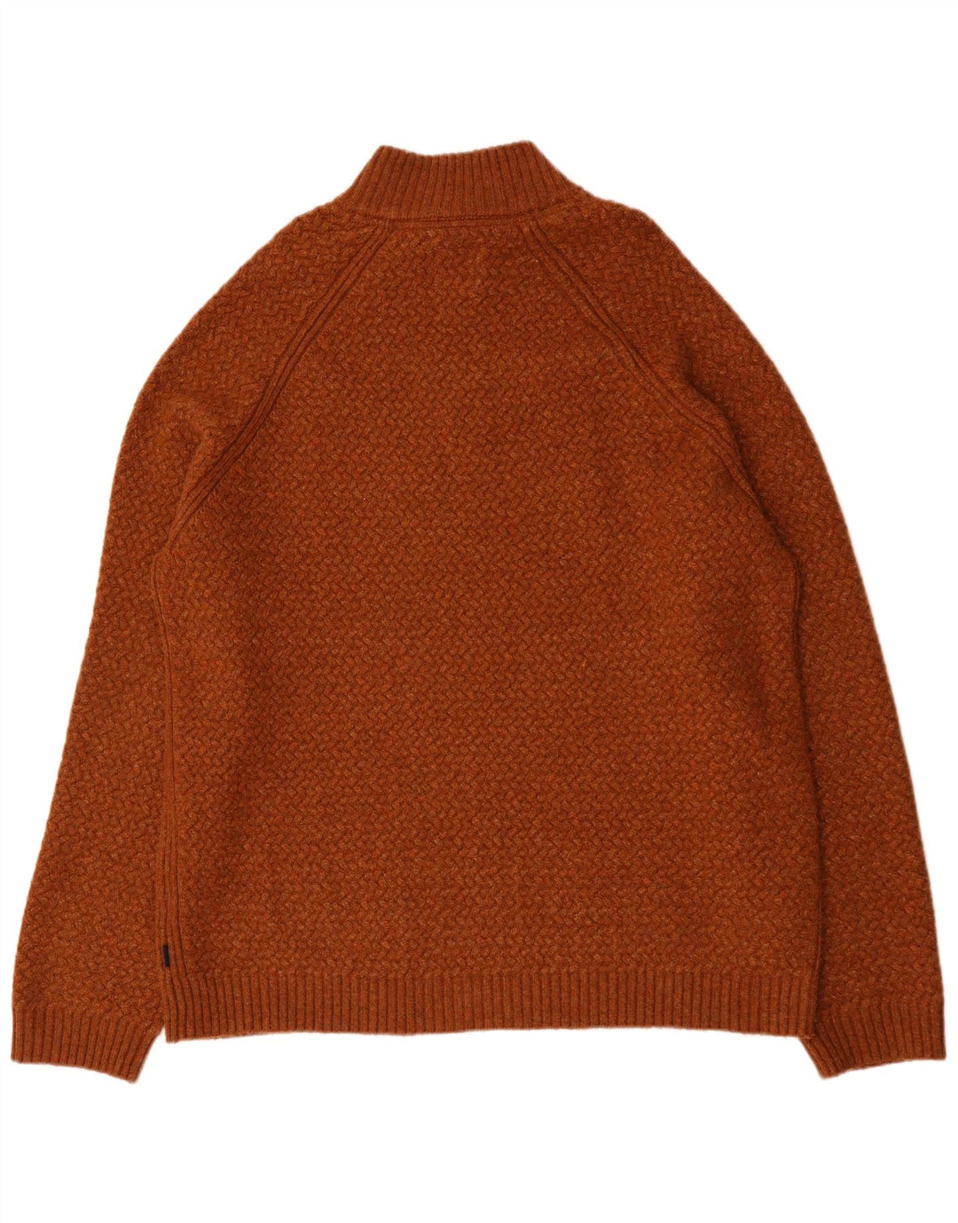 Suéter masculino Fat Face com zíper e pescoço 3XL marrom Chevron