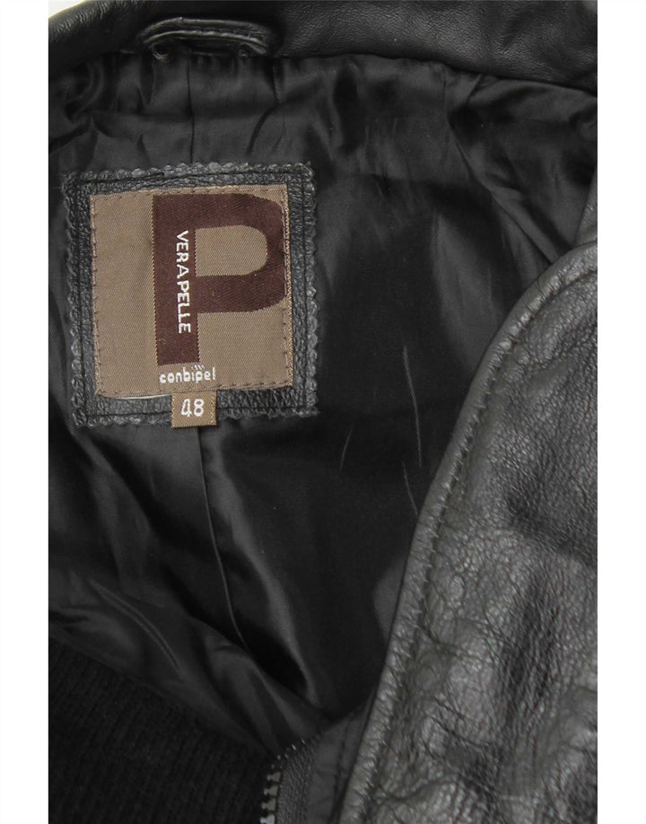 Jaqueta de couro masculina Conbipel IT 48 couro preto médio