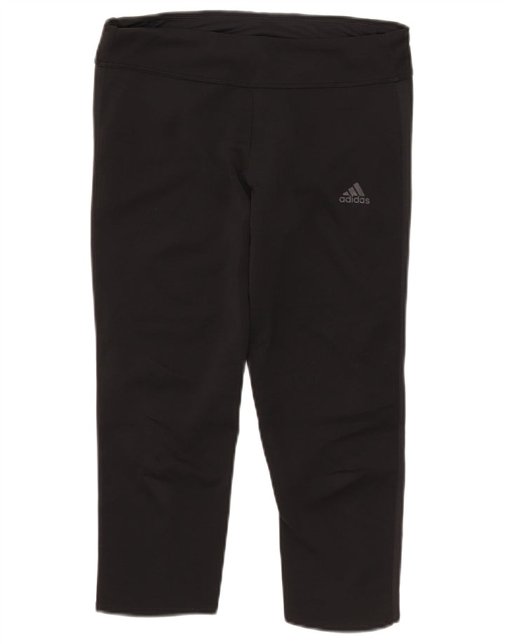 Adidas Womens Climacool Capri Leggings UK 8/10 Pequeno Poliéster Preto