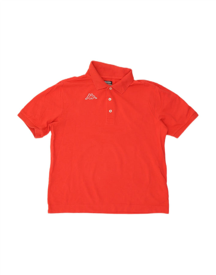 Camisa polo masculina KAPPA de algodão vermelho médio