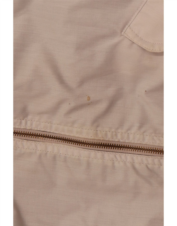 Jaqueta masculina estrelada com capuz reversível e ajuste solto Reino Unido 38 algodão bege médio