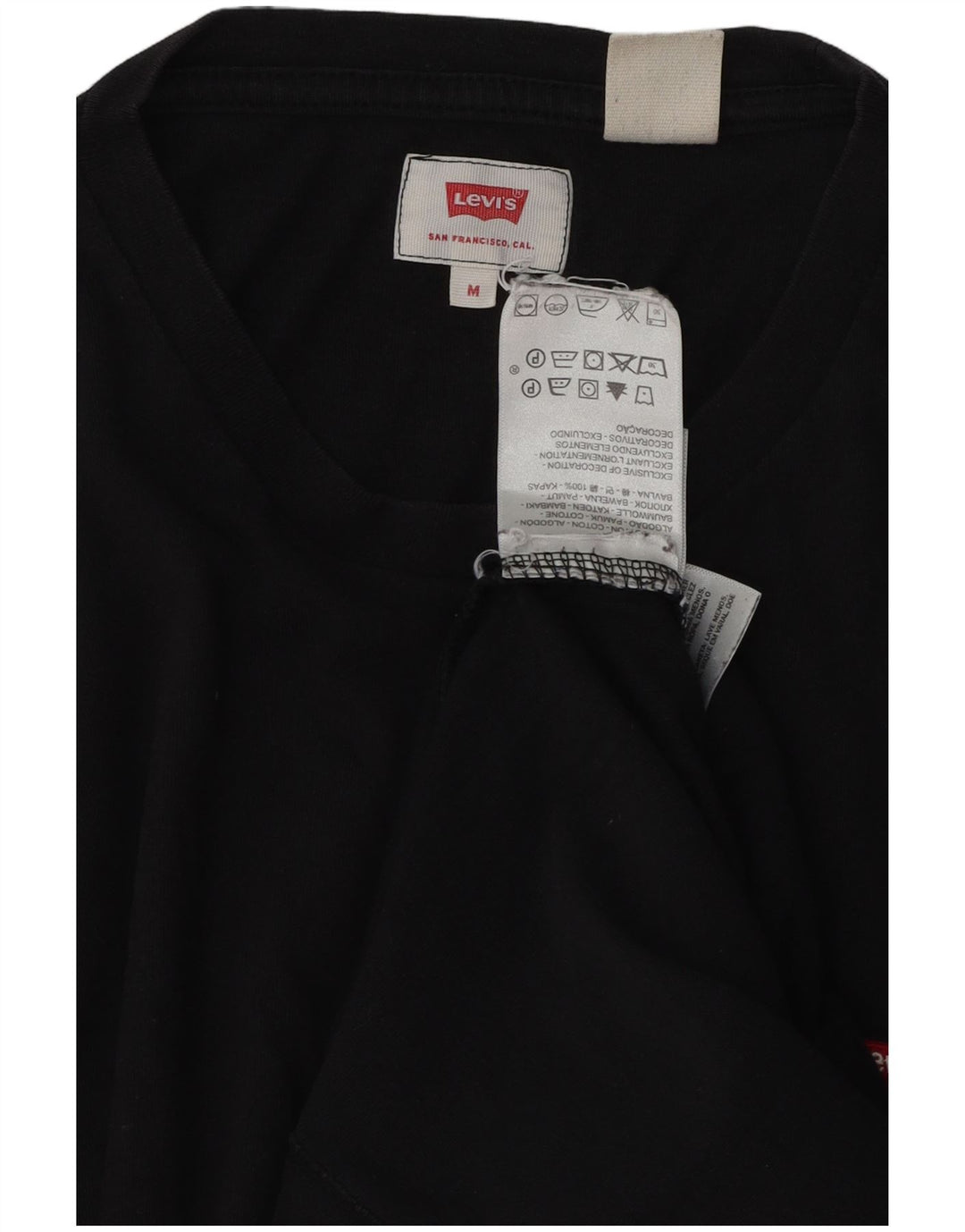 Camiseta masculina LEVI'S Top médio algodão preto