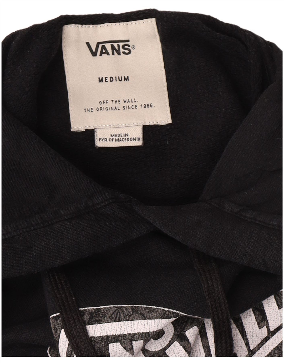 Vans Mens Graphic Hoodie Jumper Médio Preto