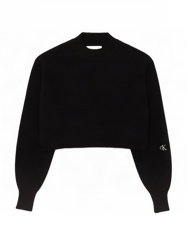 Suéter feminino Calvin Klein Jeans com gola tartaruga e gola 6 XS preto