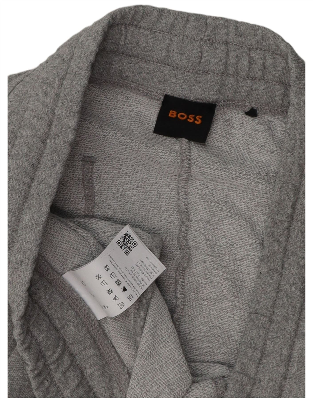 HUGO BOSS Calça de treino masculina joggers pequeno algodão cinza
