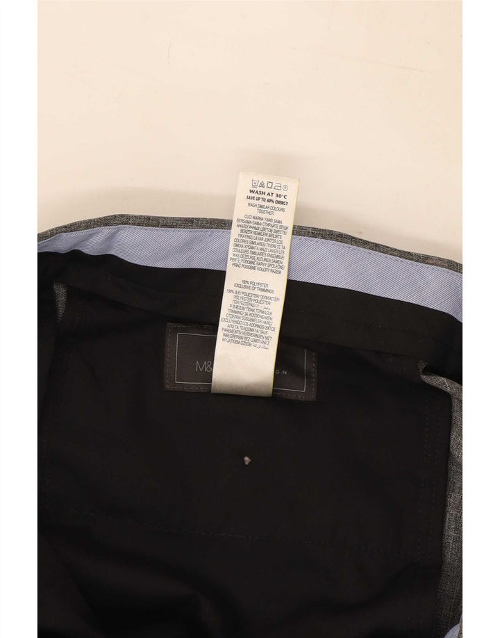 Marks & Spencer Masculino W34 L31 Cinza Poliéster