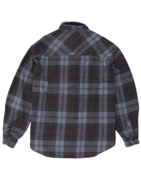 Camiseta masculina Conte of Florence XL azul xadrez de lã