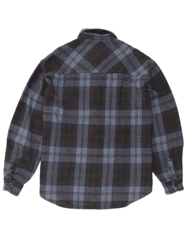Camiseta masculina Conte of Florence XL azul xadrez de lã