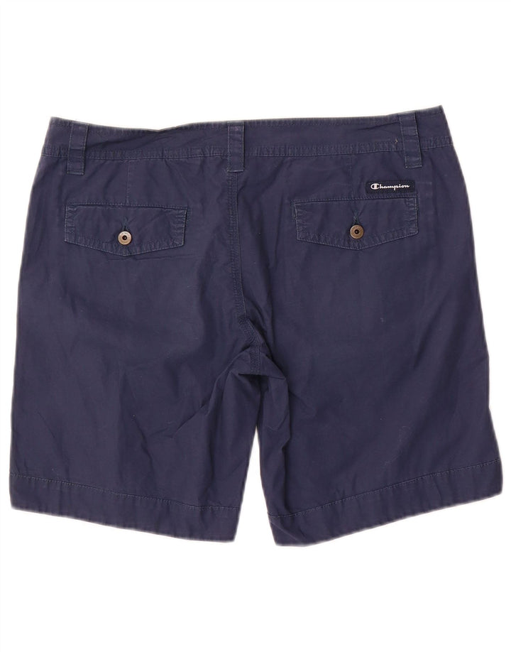 Shorts Chino feminino Champion de cintura baixa médio W30 azul marinho