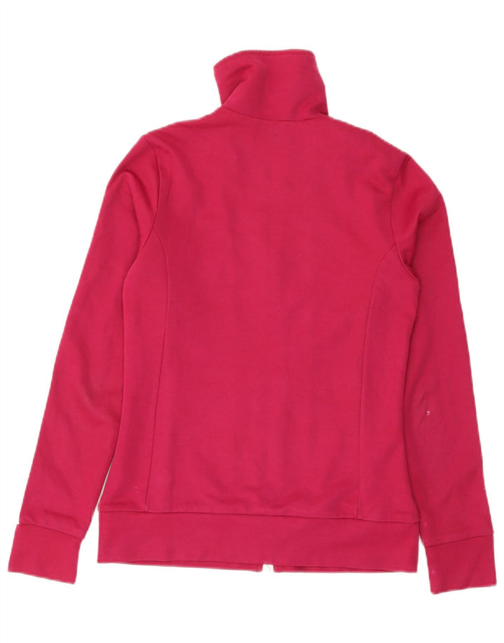 Adidas Womens Tracksuit Top Jacket IT 40 Pequeno Rosa Colourblock Algodão