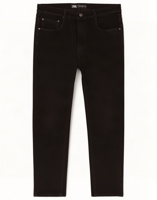 Zara Mens Jeans Cropped EU 38 Pequeno W30 L24 Preto