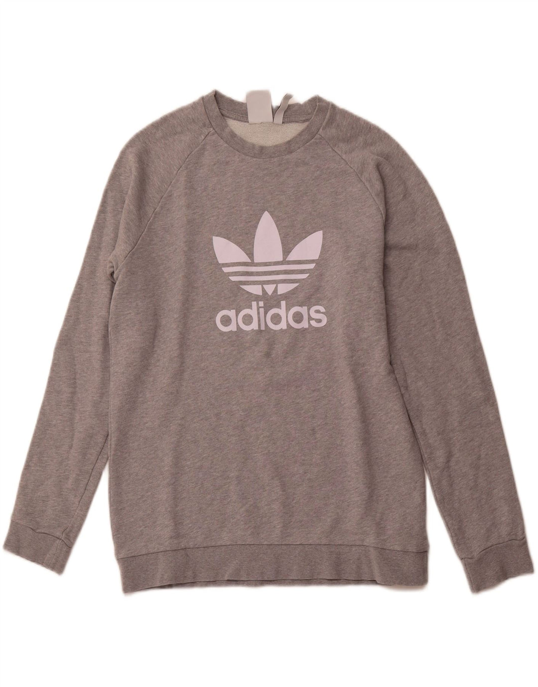 ADIDAS Mens Graphic Sweatshirt Jumper Médio Cinza Algodão Esportivo