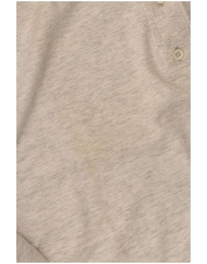 Campeão Mens Top Manga Longa XL Cinza Algodão Flecked