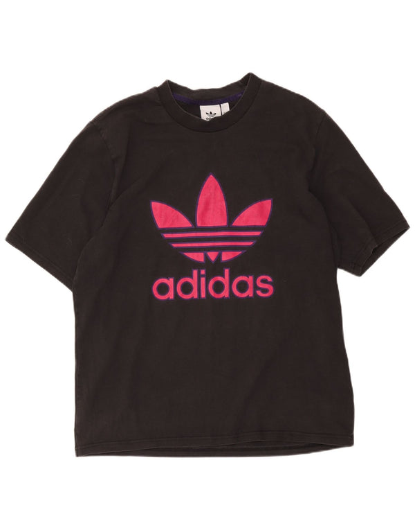 Adidas Mens Graphic T-Shirt Top Médio Algodão Preto