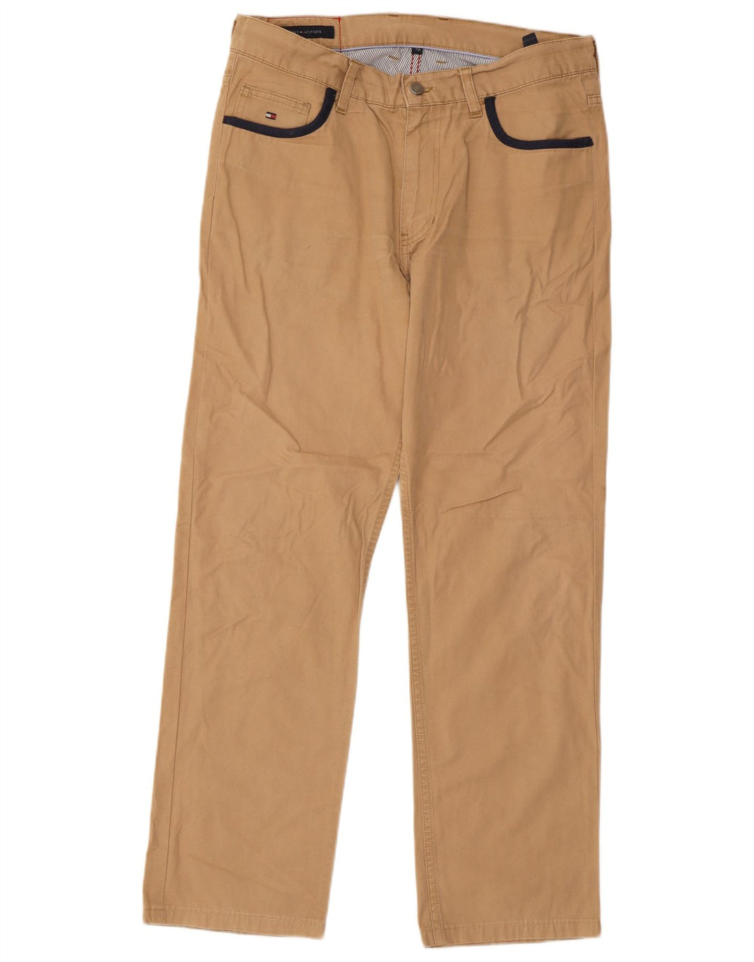 Calça casual masculina TOMMY HILFIGER W33 L29 algodão bege