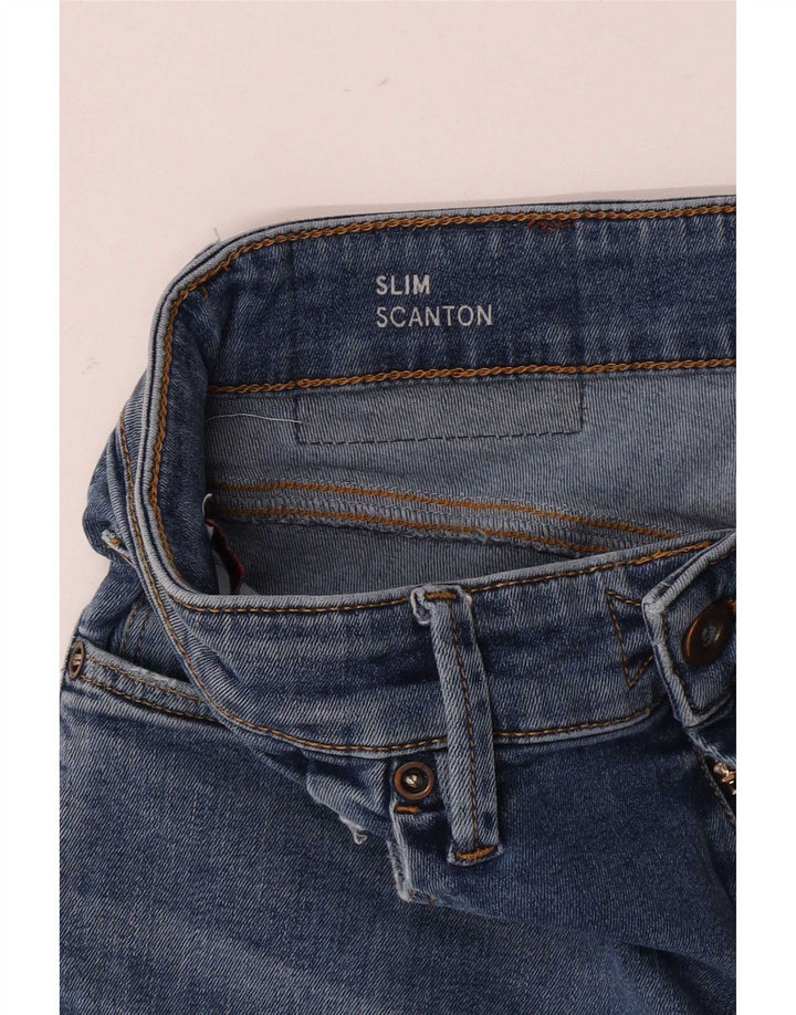 Tommy Hilfiger Mens Scanton Distressed Denim Shorts Médio W33 Azul
