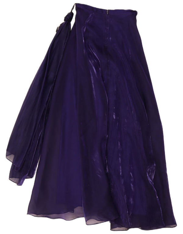 Vintage Womens Maxi Skirt Small W26 Purple Polyester