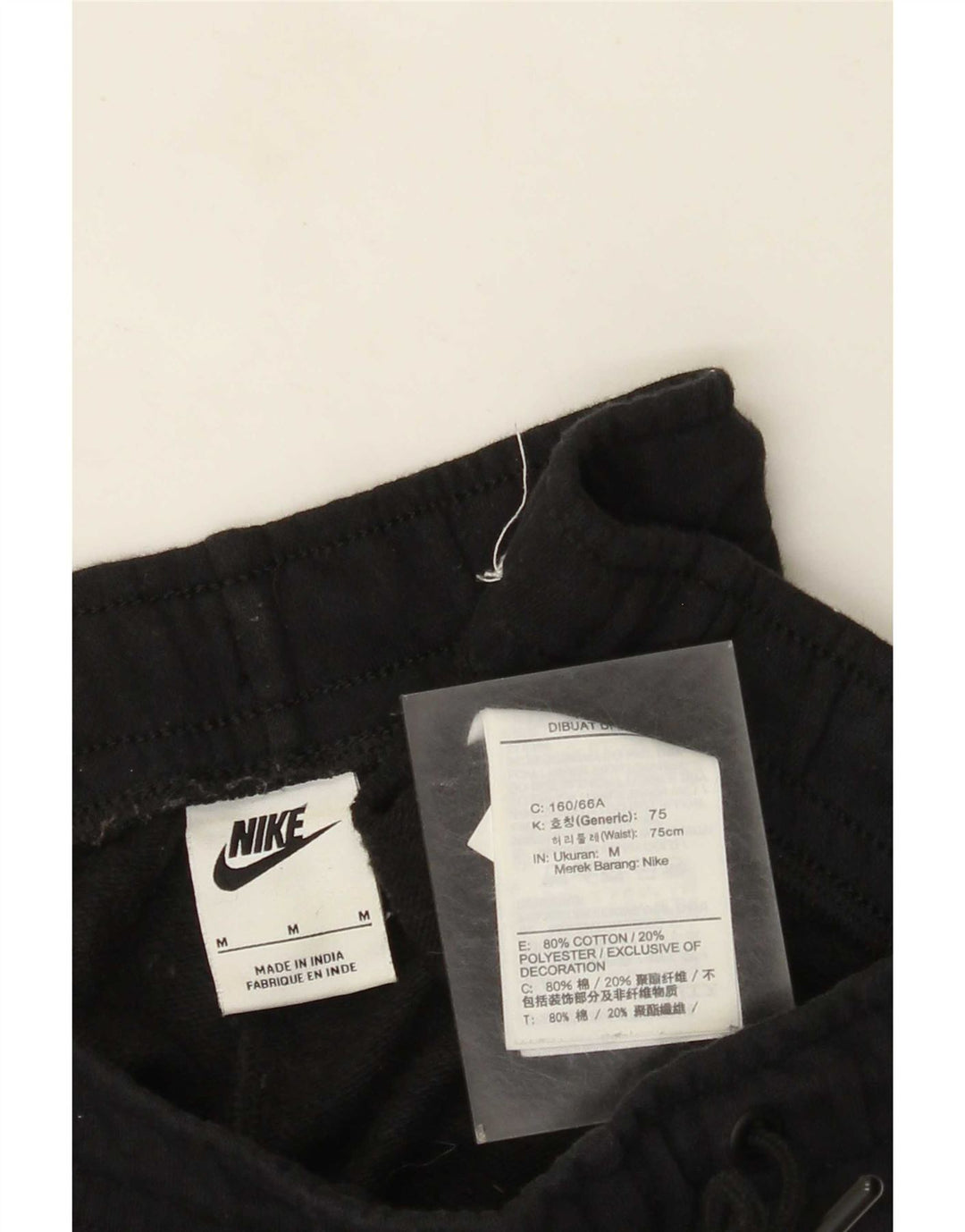 Calça de treino feminina Nike Joggers UK 12 médio preto algodão