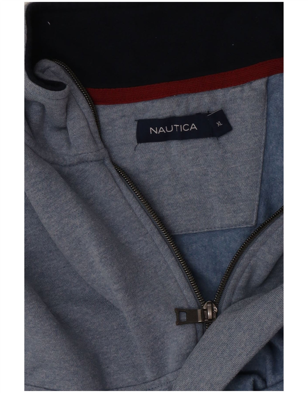Moletom masculino Nautica com zíper e gola XL azul