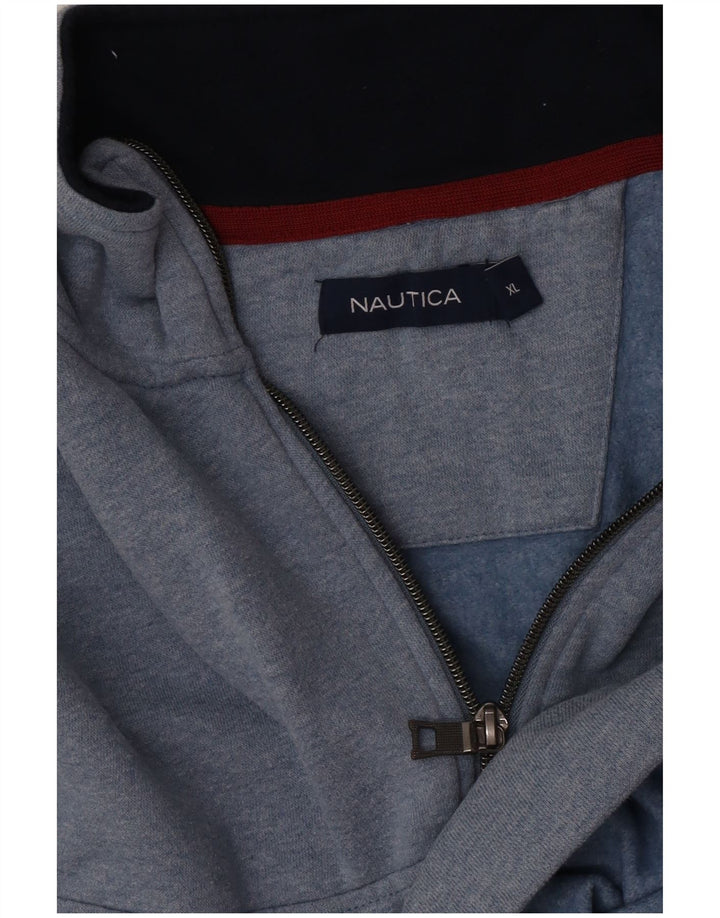 Moletom masculino Nautica com zíper e gola XL azul
