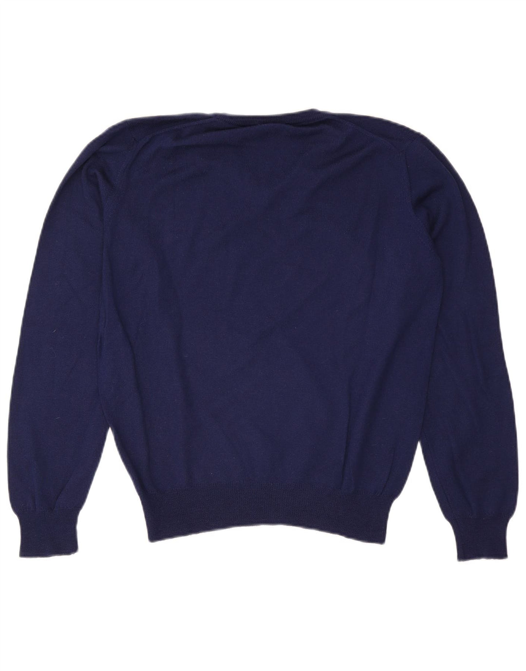 Suéter masculino Brooksfield com decote em V IT 46 pequeno lã azul marinho