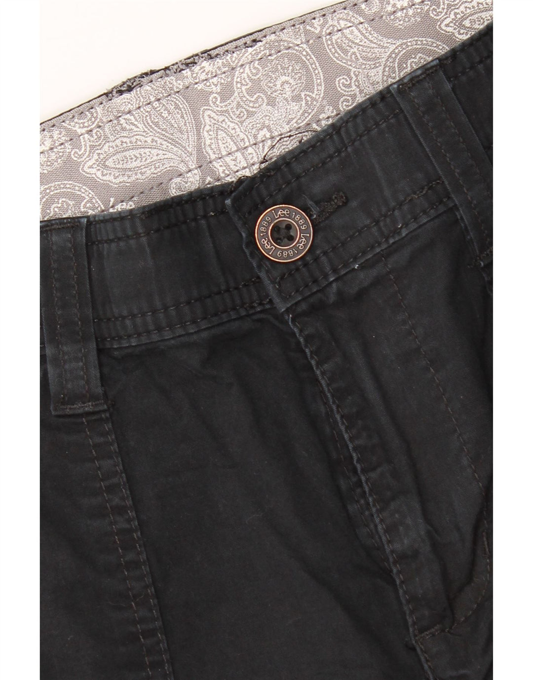 LEE Womens Straight Capri Trousers W30 L19 Black Vintage Lee and Second-Hand Lee from Messina Hembry 