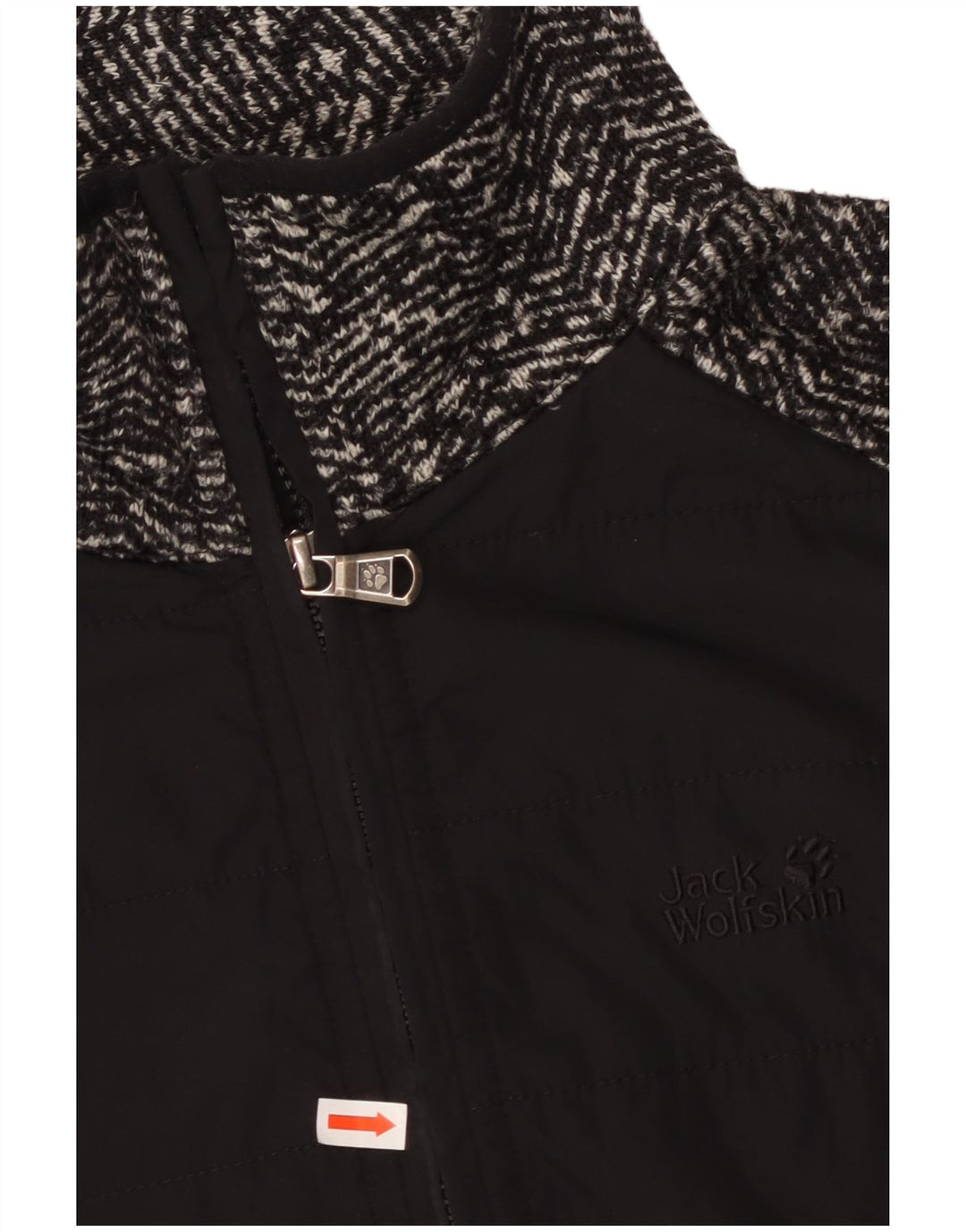 JACK WOLFSKIN Jaqueta feminina de treino Reino Unido 14/16 grande espinha de peixe preta