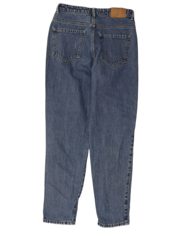 Calça jeans feminina Zara Trafaluc cintura alta cônica W28 L27 algodão azul