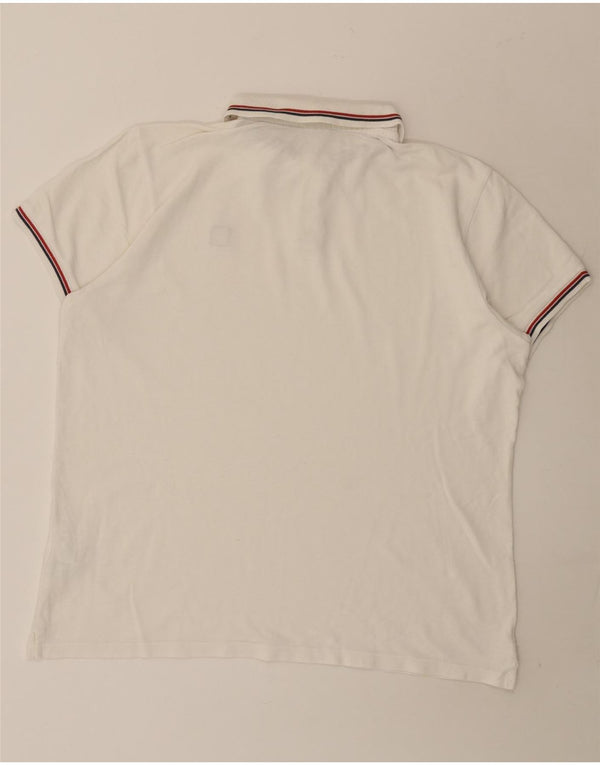Camisa polo masculina Fila IT 54 XL algodão listrado branco