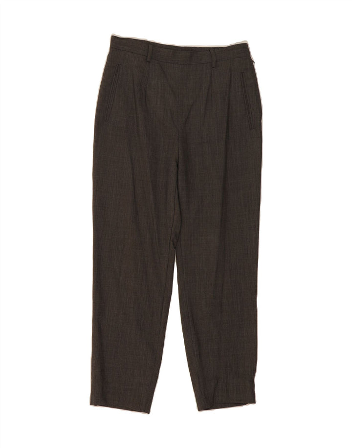 VINTAGE Womens Crop Tapered Suit Trousers W28 L25 Grey Vintage Vintage and Second-Hand Vintage from Messina Hembry 