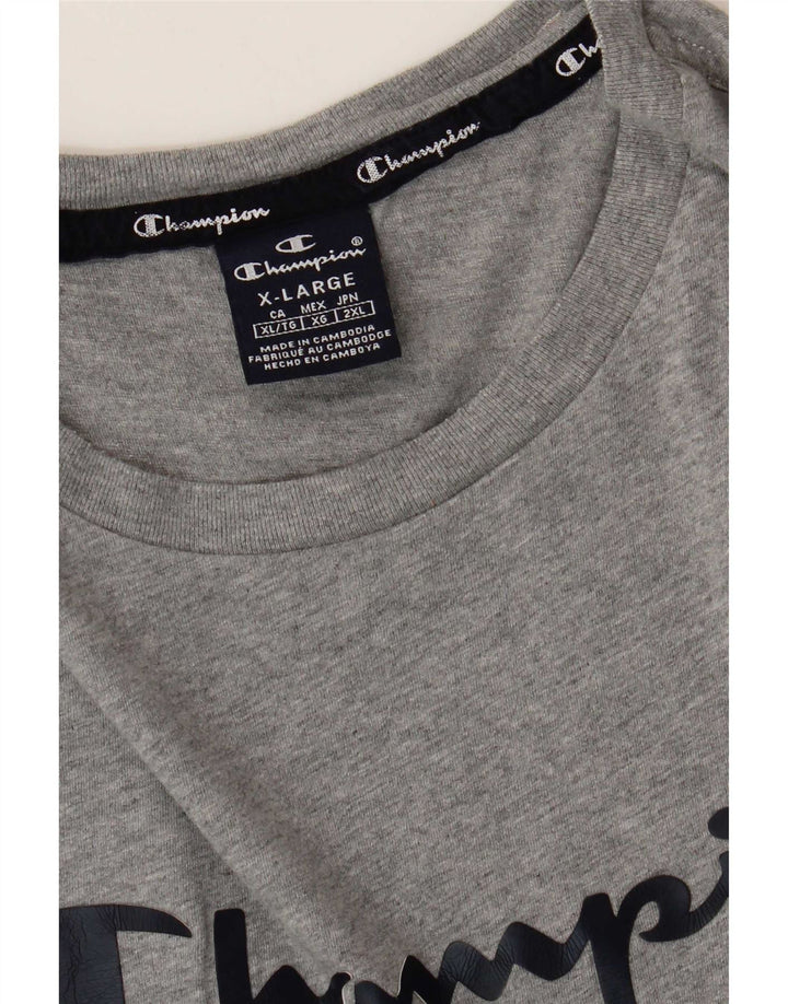 Camiseta gráfica masculina Champion XL cinza