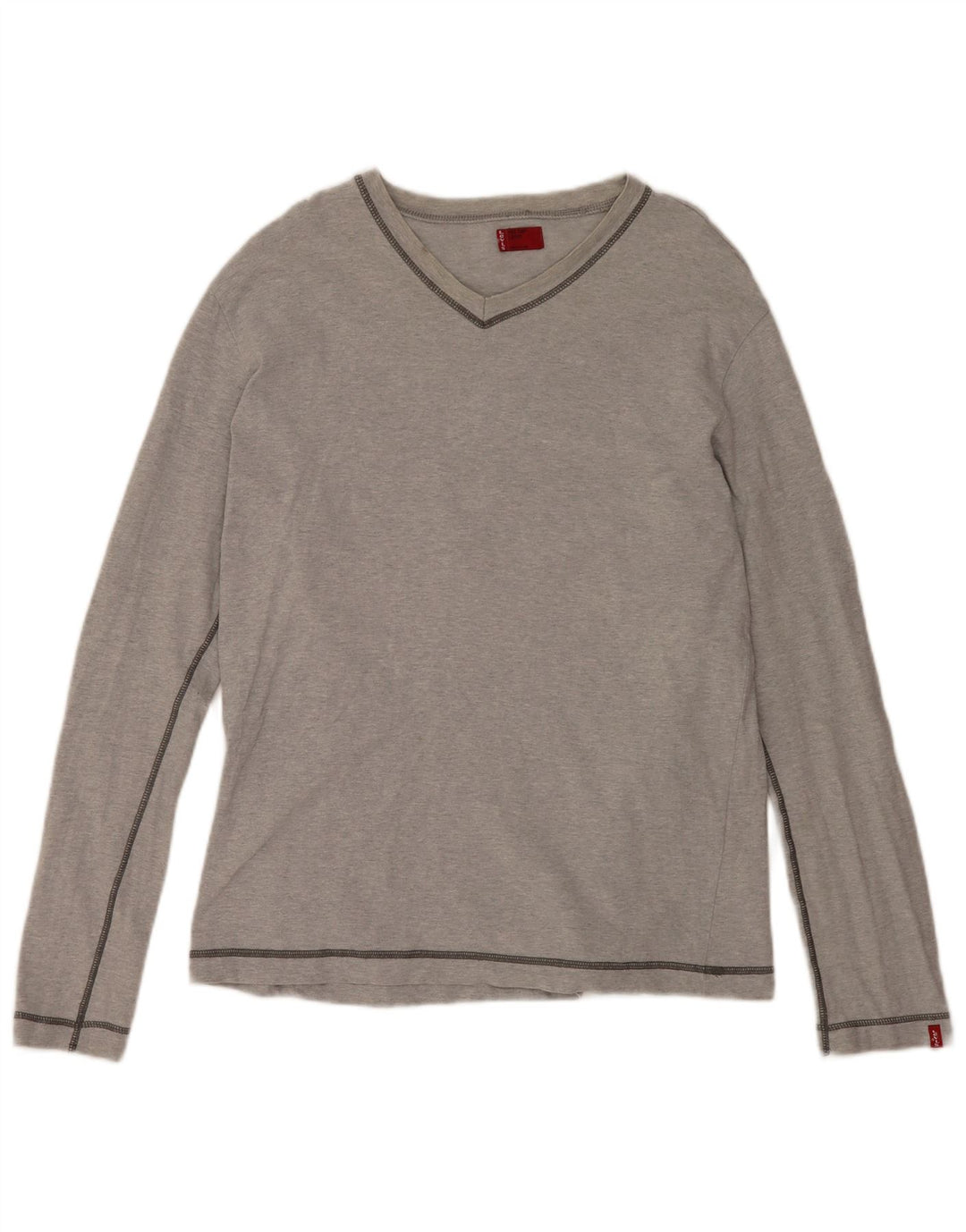 Top masculino Levi's manga comprida grande algodão cinza