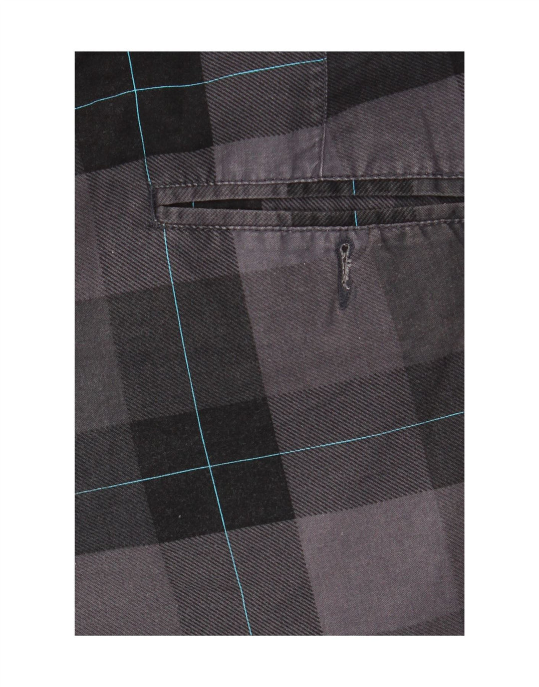 Sneaker Freak Mens Chino Shorts XS W29 Cinza Xadrez Algodão