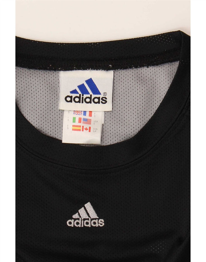 Adidas Mens Camiseta Top Pequeno Poliéster Preto
