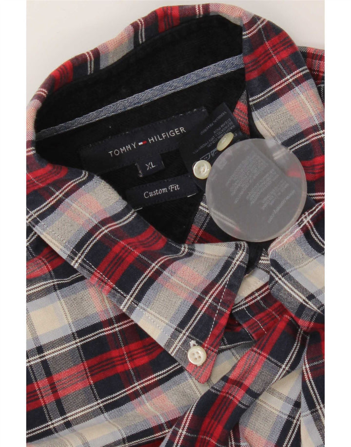 Camisa masculina Tommy Hilfiger Custom Fit XL algodão xadrez multicolorido