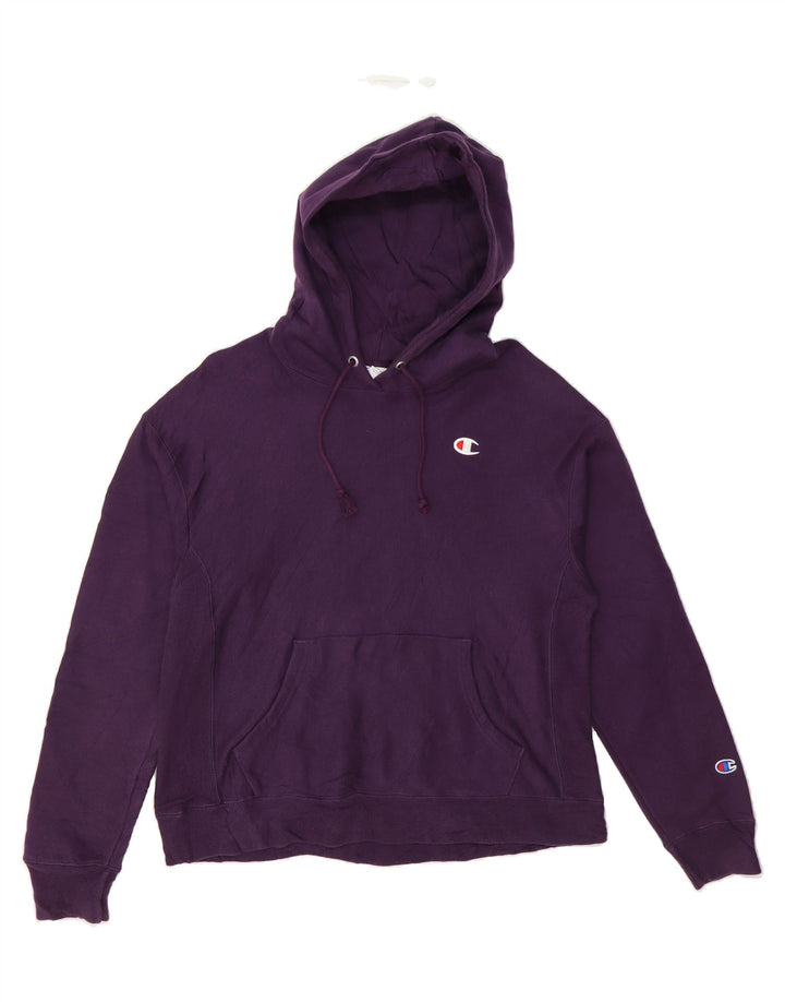 CHAMPION Womens Hoodie Jumper UK 16 Large Purple Cotton Vintage Champion and Second-Hand Champion from Messina Hembry 