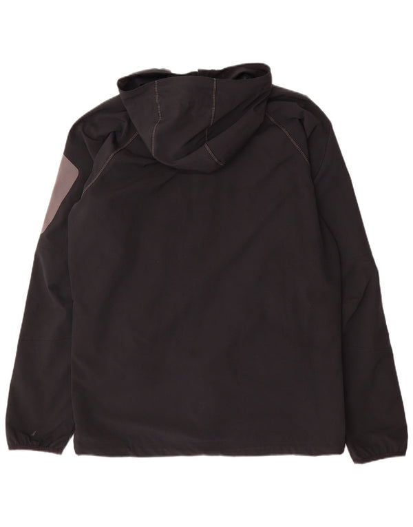 Jaqueta de chuva masculina Columbia com capuz UK 38 poliéster preto médio