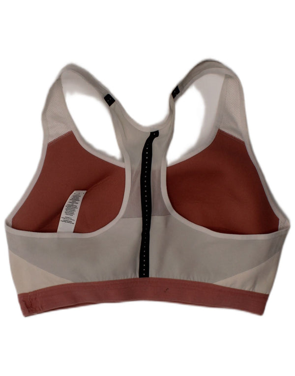 Sutiã esportivo Nike feminino Dri Fit Top médio off white nylon