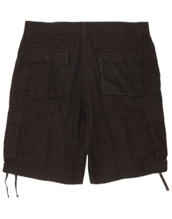Terranova Mens Cargo Shorts W34 Grande Algodão Preto
