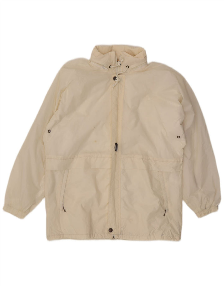Jaqueta de chuva masculina com capuz K-Way UK 38 poliamida branca média