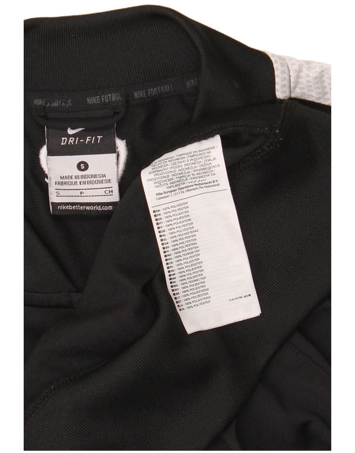 Nike Mens Dri Fit Tracksuit Top Jacket Pequeno Preto Colourblock Poliéster