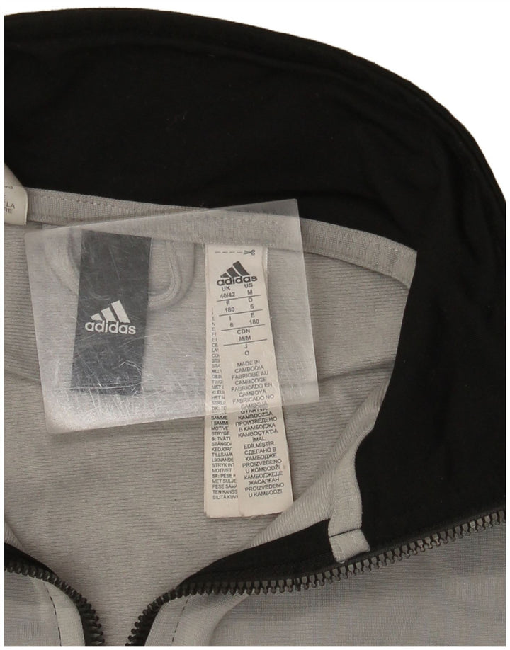 Adidas Mens Tracksuit Top Jacket UK 40/42 Médio Preto Poliéster