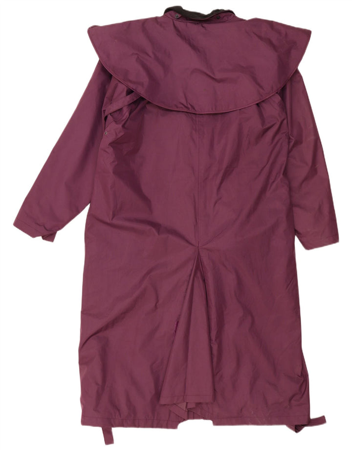 COUNTRY ESTATE Casaco feminino oversized com capa UK 16 grande roxo poliéster