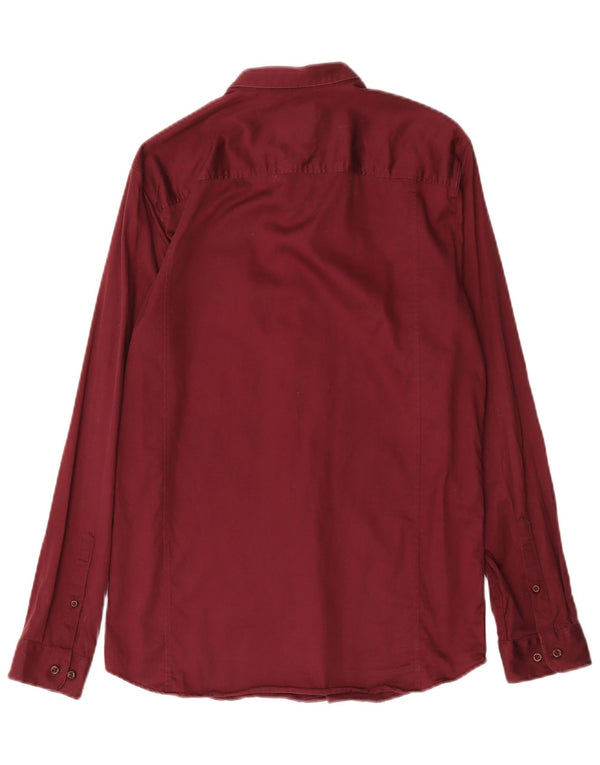 Camisa masculina Jack & Jones tamanho 40 algodão Borgonha médio
