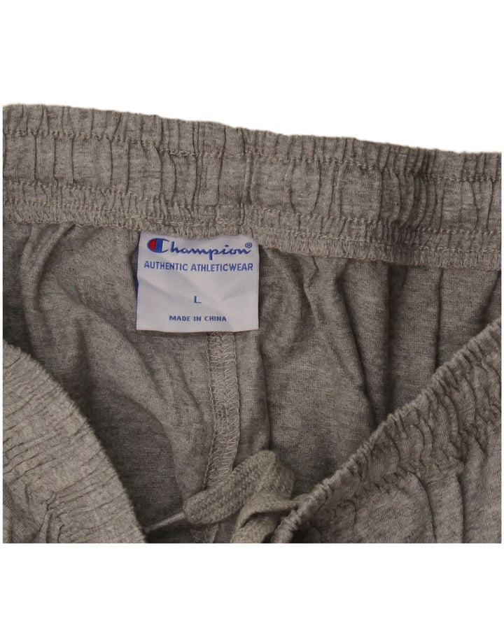 Shorts esportivos masculinos Champion grandes cinza manchados