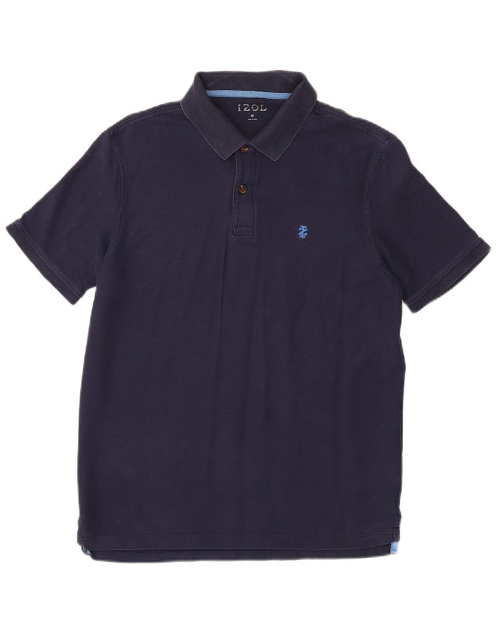 Camisa polo masculina IZOD de algodão azul marinho médio