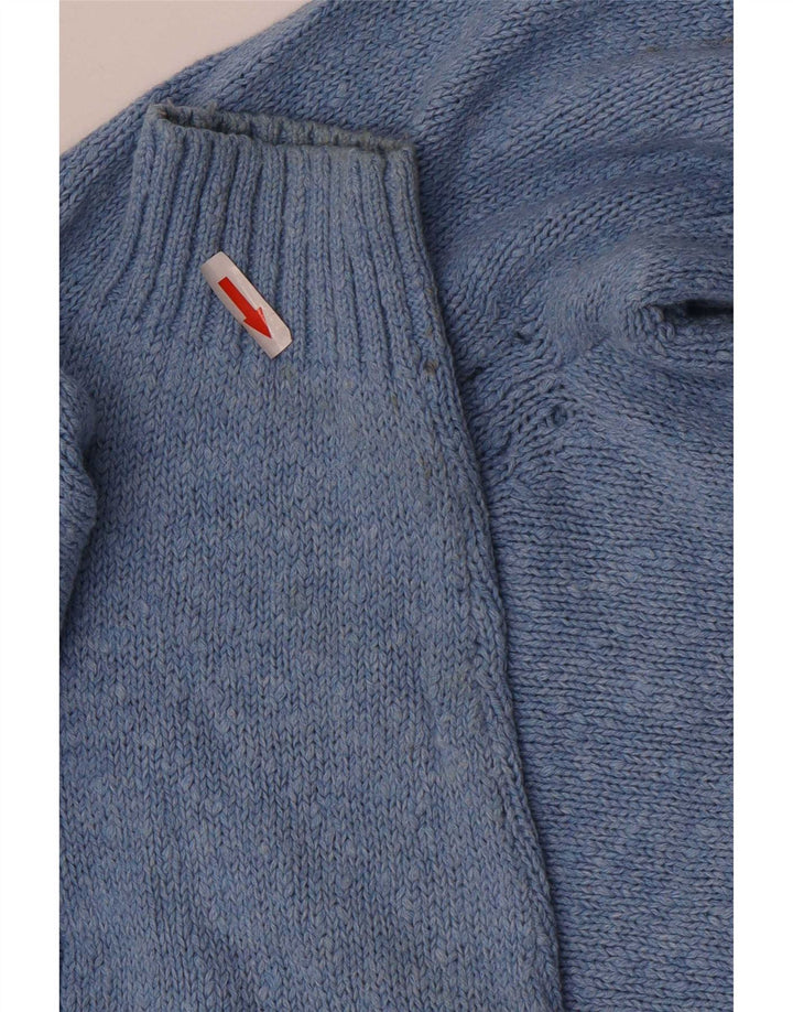 Suéter feminino com capuz Fat Face UK 14 algodão azul médio